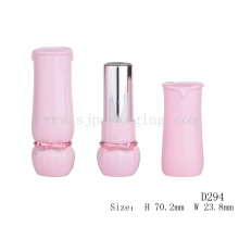 D294 Plastic pink bowknot tubo de lápiz de labios vacío de embalaje